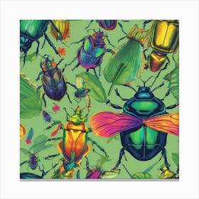 Bright bugs Canvas Print