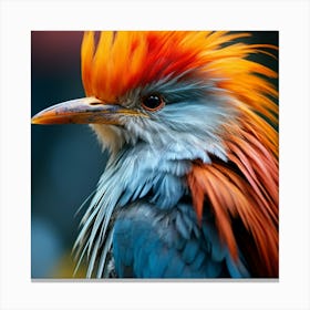 "Vibrant Majesty: The Striking Plumage of a Tropical Bird Canvas Print