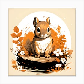 Squirrel In Autumn 1 Canvas Print