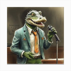 Alligator Judge Canvas Print