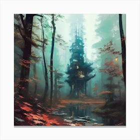 House In The Forest Canvas Print