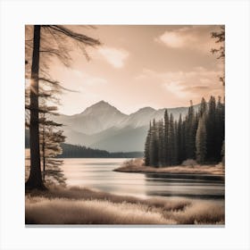 Sunrise In The Mountains Canvas Print