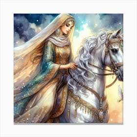 Egyptian Princess On Horse12 Canvas Print