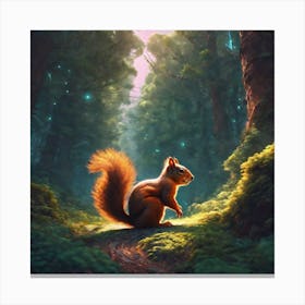 Squirrel In The Forest 69 Canvas Print