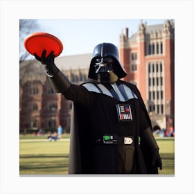 Darth Vader Throws A Frisbee Star Wars Art Print Canvas Print