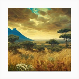 Savannah Landscape Canvas Print