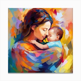 Mother And Child 18 Canvas Print