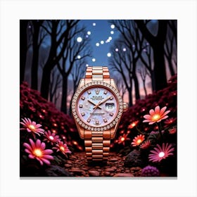 Rolex Datejust Rose Gold Canvas Print