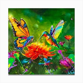 Hummingbirds Canvas Print