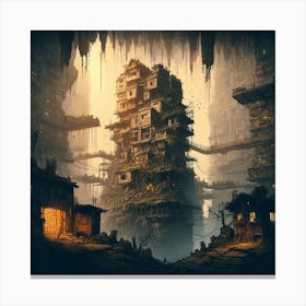 City In A Cave 1 Canvas Print