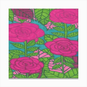 Pink Roses Canvas Print