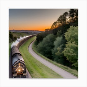 Smoky Mountain Train Canvas Print