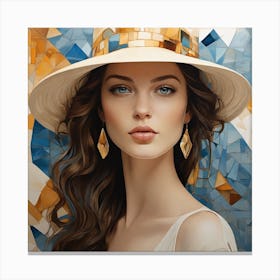 Woman In A Hat 11 Canvas Print