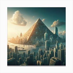 Futuristic Cityscape 4 Canvas Print