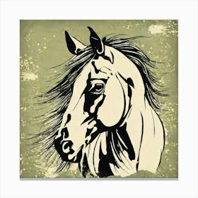 Illustration grunge Horse 1 Canvas Print