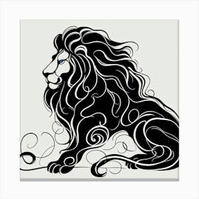 Ink Lion 1 Canvas Print