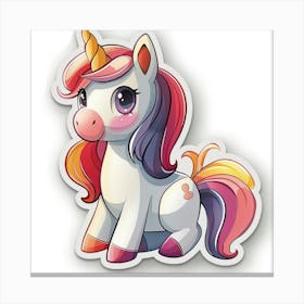 Unicorn Sticker 38 Canvas Print