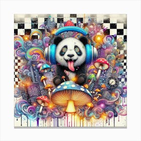 Panda Music Canvas Print