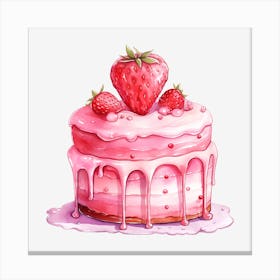 Strawberry Cake 19 Canvas Print