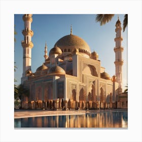 Islamic Mosque in day light Canvas Print