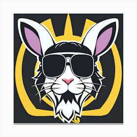 Rabbit With Sunglasses Canvas Print