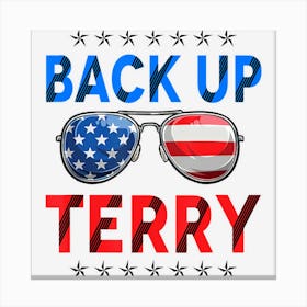 Hot Trend Back Up Terry American Flag Sunglasses Usa Canvas Print