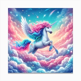 Unicorn In The Sky Canvas Print