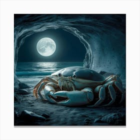 Crab At Night 30 Canvas Print