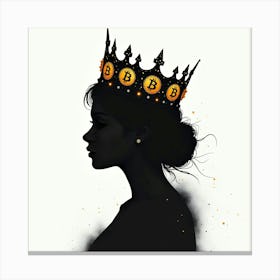 Bitcoin Queen Canvas Print