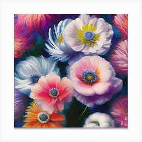 Anemone Flowers 9 Canvas Print