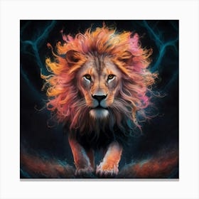 Lion Of The Night 1 Canvas Print