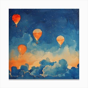 Hot Air Balloons In The Sky Canvas Print