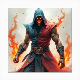 Mortal Kombat Ninja Fighter Concept Art (29) Canvas Print