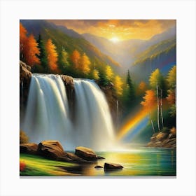 Rainbow Waterfall 7 Canvas Print