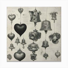 Bells And Hearts 1 Canvas Print