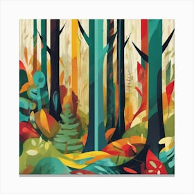 Colorful Forest 3 Canvas Print