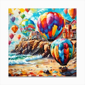 Sky Symphony Of Hot Air Balloons Canvas Print