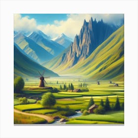 A beautiful, attractive image of a valley Canvas Print