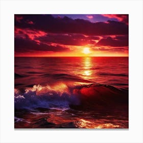 Sunset Over The Ocean 78 Canvas Print