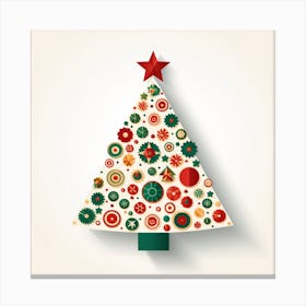 Christmas Tree Vector Canvas Print