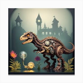 Clockwork Dinosaur Canvas Print