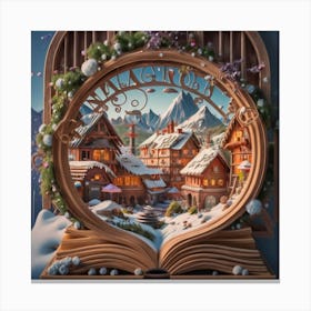 Magical Cities Seen Through Intricate Book Nook 9 Canvas Print