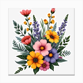 Bouquet Of Flowers 3 Canvas Print