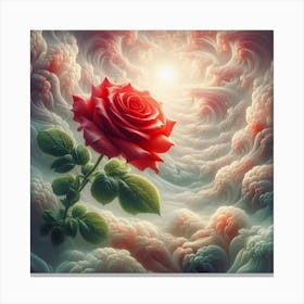 Rose In The Clouds 2 Canvas Print