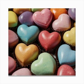 Heart Shaped Chocolates Canvas Print