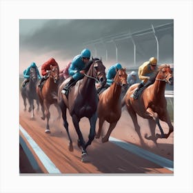 Horse Race 15 Canvas Print