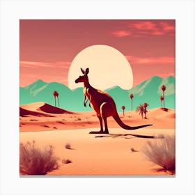 The Kangaroos Retro Pop Canvas Print