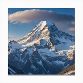 A Beautiful snow Mountain Canvas Print