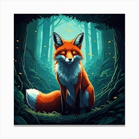 Clever Red Fox Canvas Print