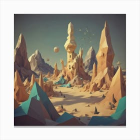 Low Poly Landscape 1 Canvas Print